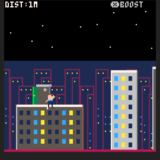 Bursting out of the porta-potty